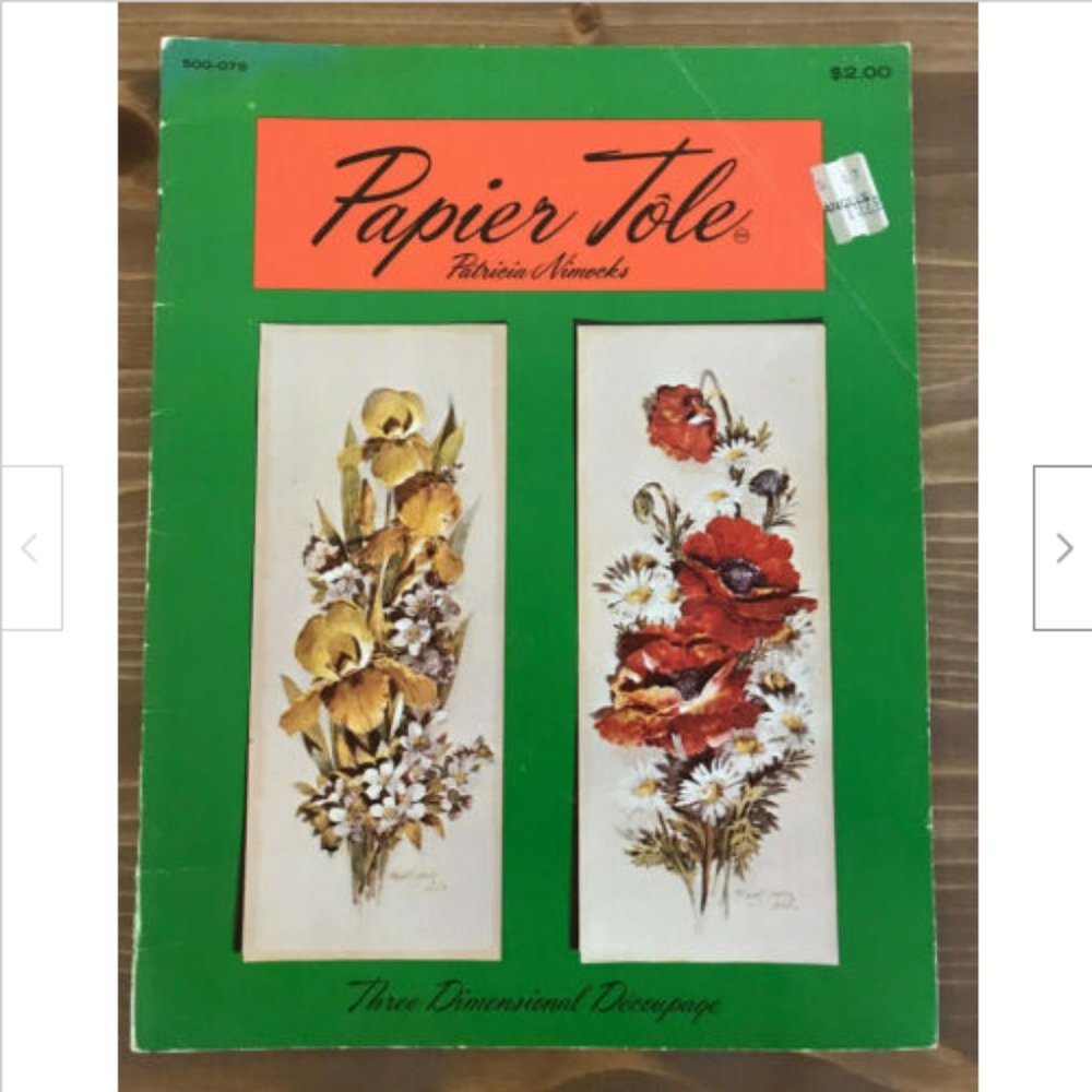 Vtg Papier Tole Three Dimensional Decoupage Craft Book Patricia Nimocks 1969